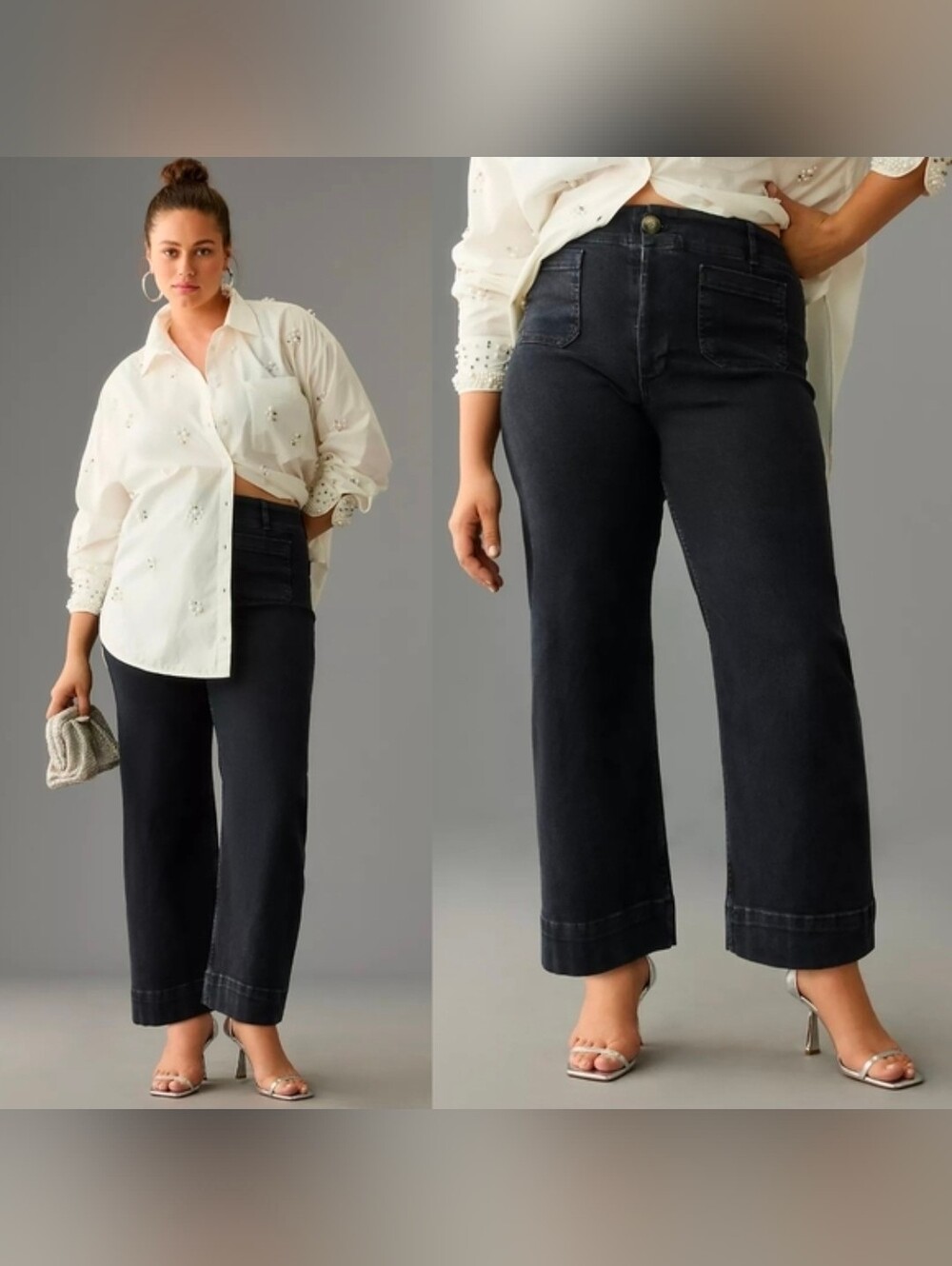 Anthropologie The Colette High-Rise Crop Wide-Leg Jeans by Maeve